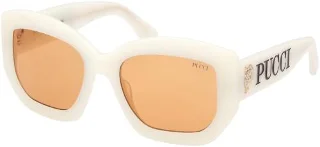21E Shiny Ivory, Pale Gold/Orange Lenses