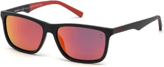 02D Matte Black, Matte Red Perforated Rubber Temples