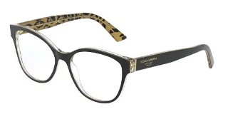 3235 Black On Leo Glitter Gold