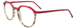 030 Red Crsytal & Brown Lines
