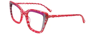 030 Crystal with Red pattern & Grey