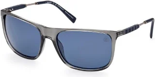 20D Shiny Crystal Grey/ Blue Rubber Boot Detail/ Blue Lenses