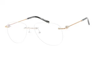 C02 Shiny Silver/Gold / Clear Lens