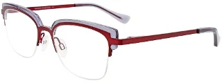 030 Satin Burgundy & Grey Crystal