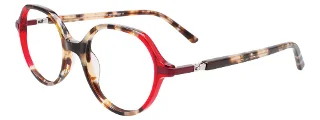 035 Tortoise & Transparent Red