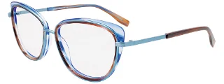 050 Blue Marbled & Light Blue & Brown Marbled