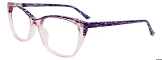 080 Purple Marbled & Crystal Light Pink