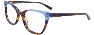 050 Blue & Brown Marbled & Crystal Blue