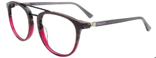 090 Shiny Black & Dark Pink & Pink Marbled