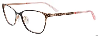 090 Matt Black & Pink Gold Trim