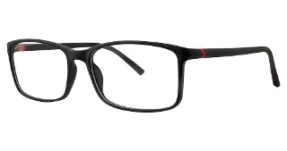 black matte/red