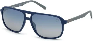 91D Matte Blue Front With Grey Rubber Temples