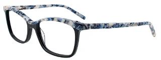 090 Black & Pearl Cream & Blue & Crystal