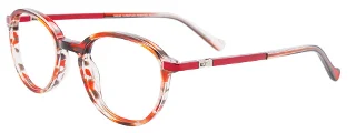 030 Red & Orange & Crystal Marbled