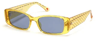 39V Crystal Yellow, White Inner Temple Polka Dot Pattern