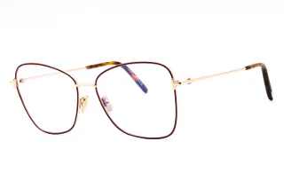 069 Shiny Rose Gold, Red Enamel, "T" Logo/Blue Block Lenses