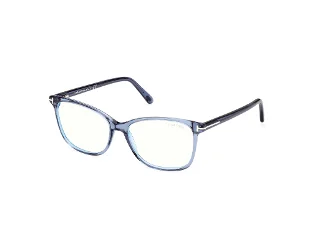 090 Shiny Blue, "T" Logo/Blue Block Lenses