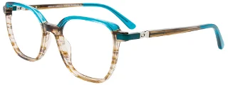060 Trans Marble Brown & Trans Turquoise