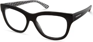 001 Black W/Polka Dots Pattern Temple Inside W/Heart