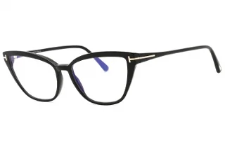 001 Shiny Black , "T" Logo/Blue Block Lenses