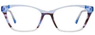 050 Crystal Light Blue/Marbled Dark Brown/Light Blue