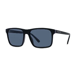 05V Shiny Black With Blue Polar Lenses