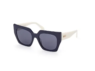90V Shiny Solid Navy Blue, Opaque Ivory