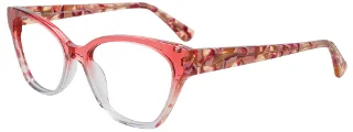 030 Transp Pink To Crystal Gradient / Marble Pink