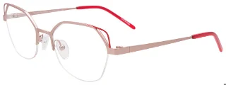 030 Rose Gold & Red Trim