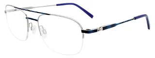 050 Satin Blue Marbled & Silver