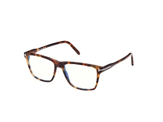 053 Shiny Blonde Havana, "T" Logo/Blue Block Lenses