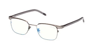 008 Matte Gunmetal, "T" Logo/Blue Block Lenses