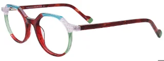 030 Multicolor Multipattern Red & Teal