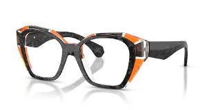 0002 Noir/Brown Nacree/Transparent Orange