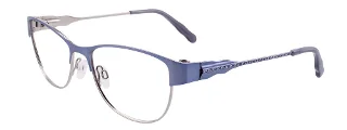 050 Satin Light Blue & Shiny Silver