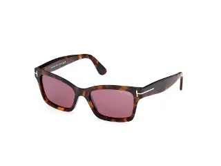 52U Shiny Vintage Havana, Eco, "T" Logo/Bordeaux Mirror Lenses