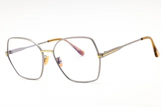 014 Shiny Light Ruthenium, Transparent Amber, "T" Logo/Blue Block Lenses