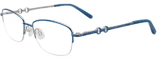 050 Shiny Blue & Silver