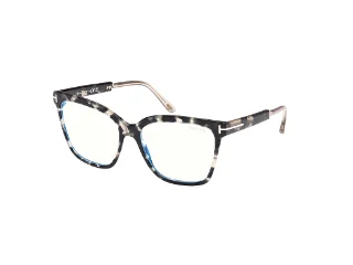 005 Vintage Black Havana, Shiny Rose Gold, "T" Logo/Blue Block Lenses