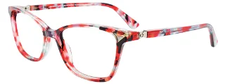030 Red & Light Blue & Black Marbled