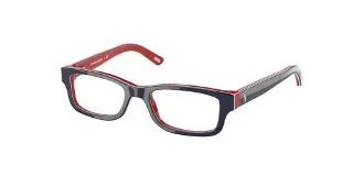 5711 Shiny Blue On White/Red