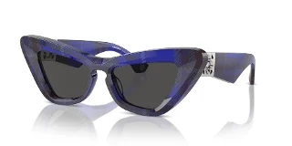 411487 Check Blue