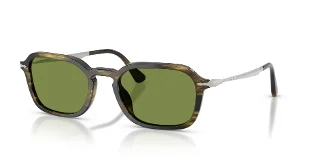 12374E Striped Black & Olive Green