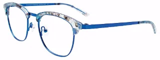 050 Matte Blue & Marbled Blue & Crystal