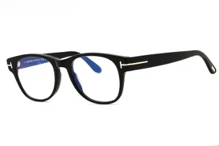 001 Shiny Black, Eco, "T" Logo/Blue Block Lenses
