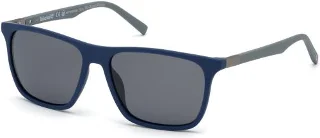 91D Matte Blue Front With Grey Rubber Temples, Smoke Lenses