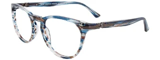 050 Blue & Brown & Crystal Marbled