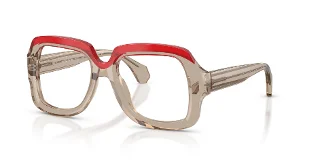 002 Transparent Red/Ostrich