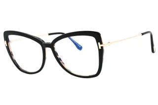 005 Shiny Black, Shiny Pale Gold, "T" Logo/Blue Block Lenses
