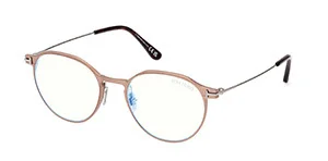 035 Matte Light Bronze, Shiny Light Ruthenium, "T" Logo/ Blue Block Lenses